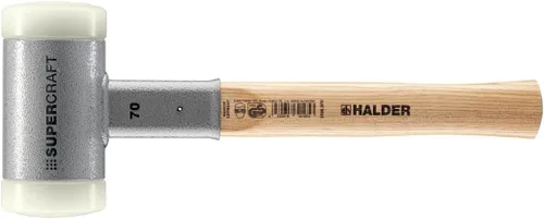Vista 9 de Halder SuperCraft Dead Blow Mallet 3366.020 - Mazo sin rebote, inserciones de nailon duro, mango de madera de nogal americano con protector
