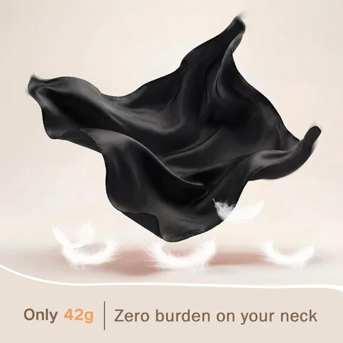 Vista 4 de American Trends Pañuelo cuadrado de satén para cabeza y cuello para mujer 01 Negro