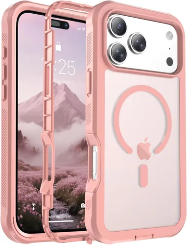 Vista 74 de jaroco - Funda magnética compatible con MagSafe para iPhone 11 de 6.1 pulgadas; protección de grado militar contra caídas, de doble capa
