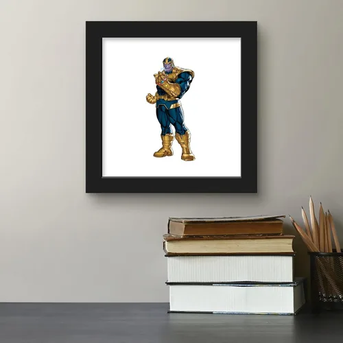 Vista 5 de Trends International Gallery Pops Marvel Comics Avengers - Póster de pared de Thanos, 12 x 12 pulgadas, versión enmarcada en negro