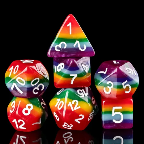 Vista 17 de Cusdie 8 dados DND, juego de dados poliédricos rellenos de animales, juego de dados de animales para juegos de rol, dados D&D