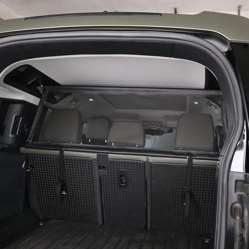 Vista 5 de Red de sujeción para mascotas, valla para perros, divisor para asiento trasero de automóvil, puerta de vehículo, área de carga, maletero de viaje