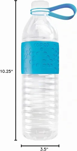 Vista 8 de Copco Hydra - Botella de agua de Tritan de 20 onzas con tapa resistente a derrames y funda antideslizante, sin BPA, apta para lavavajillas, cabe