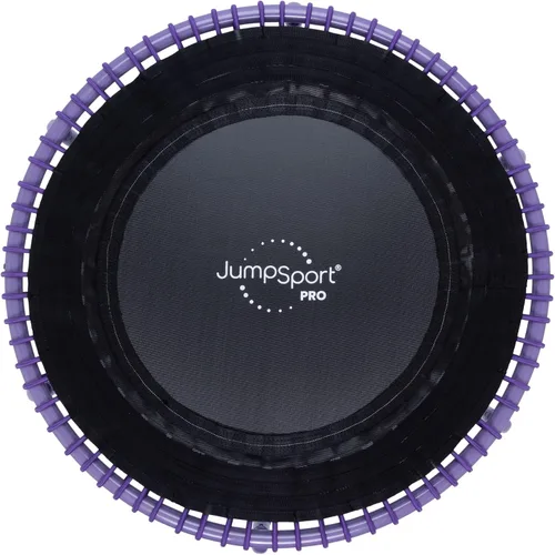 Vista 11 de JumpSport 350 PRO - Trampolín de fitness resistente para interiores, 39 pulgadas, 36 cordones elásticos EnduroLast de alta calidad, rebote