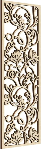 Vista 11 de Caspian Paneles de pared de madera con calado decorativo perforado, 9 3/8 pulgadas de ancho x 24 3/8 pulgadas de alto x 1/4 de alto, cereza