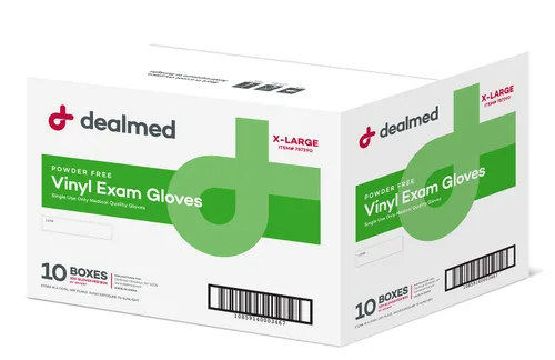 Vista 11 de Dealmed Guantes de examen de vinilo – 100 ct. Guantes médicos pequeños, guantes desechables, guantes sin látex no irritantes para un botiquín