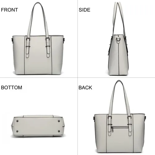 Vista 3 de Bolsas estilo cartera y bolsos estilo tote y de hombro para mujer con asa superior.