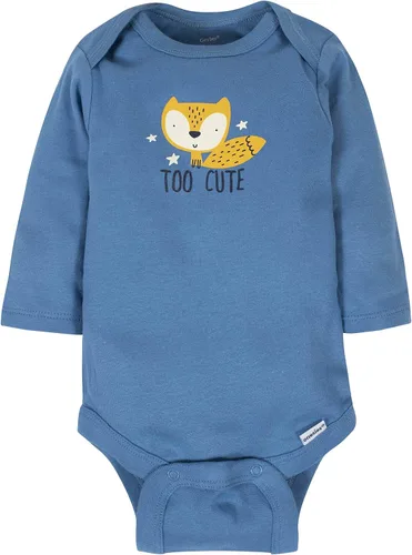 Vista 5 de Gerber Body de manga larga para bebés y niños, paquete de 6, Verde tigre