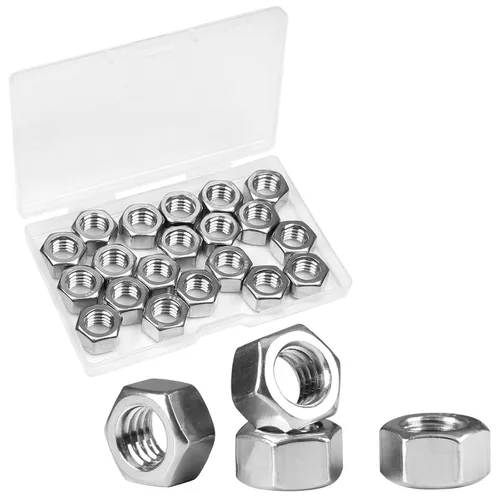 Vista 11 de 200 piezas M4-0.7 Tuerca hexagonal, Tuercas de acero inoxidable 304, M4x0.7mm de accionamiento hexagonal, Tuerca hexagonal métrica de rosca gruesa
