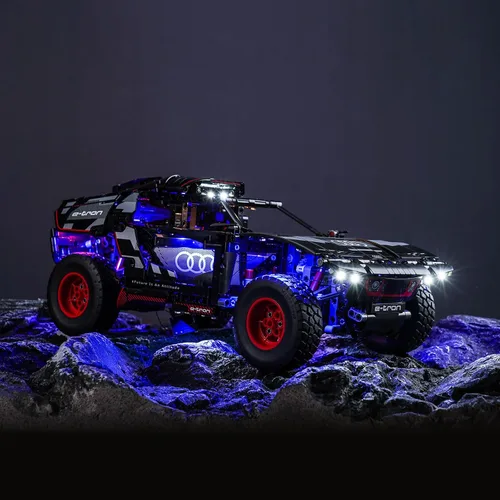 Vista 6 de BrickBling Luz LED para Lego Technic Audi RS Q e-tron 42160, kit de iluminación DIY para Lego 42160 (sin modelo)
