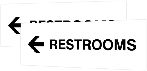 Vista 42 de Signs ByLITA Basic Restrooms - Letrero direccional para pared o puerta (negro), pequeño (paquete de 1)