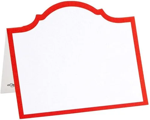 Vista 7 de Caspari Tarjetas de lugar con nombre troqueladas en lino, 8 por paquete