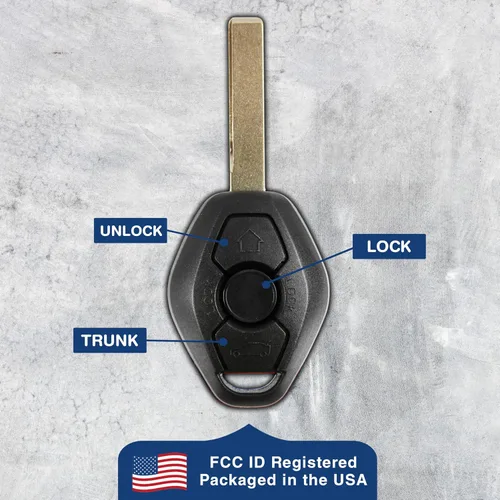 Vista 6 de KeylessOption Llavero de coche con control remoto sin llave para LX8 FZV