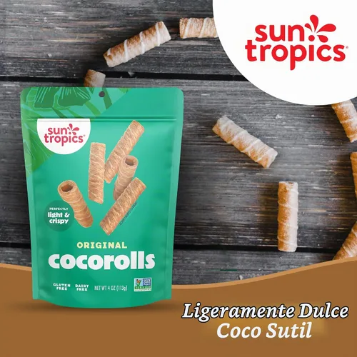 Vista 4 de Sun Tropics, Coco Rolls Original, 4 onzas
