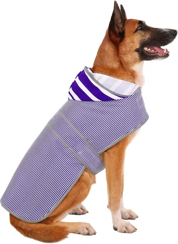 Vista 19 de Impermeable para perros pequeños y cachorros, chaqueta impermeable con capucha con tiras reflectantes, agujero para la correa y poncho de ajuste