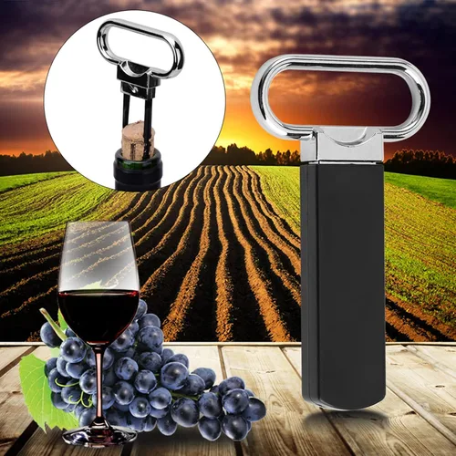 Vista 5 de Removedor de corcho de vino de dos puntas, abridor de corcho de vino con abridor de botellas, extractor profesional de botellas de acero inoxidable