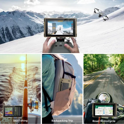 Vista 7 de HUGEROCK X7 Tablet resistente de 7 pulgadas, 2600nit luz solar legible, 8+128GB Android 13 tabletas impermeables para exteriores Moto Drone Cámara