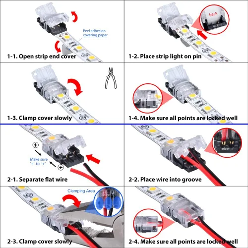 Vista 6 de Conector de tira LED con cable.