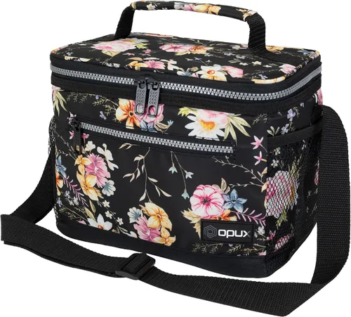 Vista 17 de opux Lonchera térmica para hombres y mujeres, bolsa de almuerzo para el trabajo y la escuela, a prueba de fugas, hielera suave tipo tote