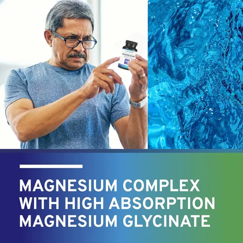 Vista 4 de Trio Nutrition Complejo de magnesio para 90 días de suministro de 420 mg Calma, relajación, alivio del estrés y recuperación muscular Suplemento