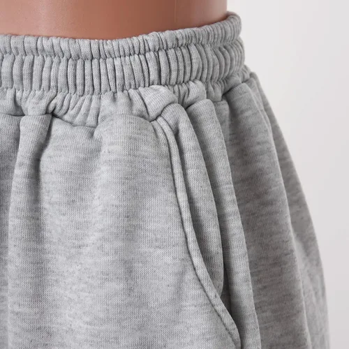 Vista 4 de Pantalones deportivos para mujer 2024 con cordón en la parte inferior de cincha, cintura elástica, pantalones deportivos para gimnasio, pantalones