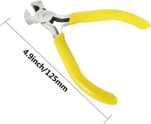 Vista 3 de Extractor de uñas de 4.1 pulgadas, alicates de corte de extremo, alicates de abrazadera de oreja, alicates para hacer joyas, corte de cuerdas