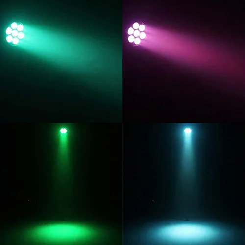 Vista 4 de SHEHDS Par Lights IP65 impermeable al aire libre LED 7x18W RGBWA+UV Iluminación Etapa Lavado/estroboscópico DMX512 luces subidas activadas por
