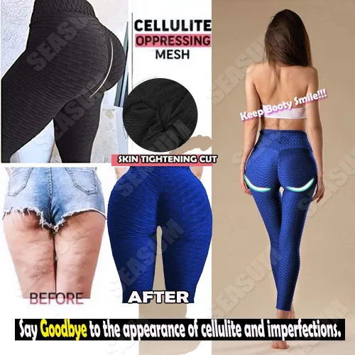 Vista 73 de SEASUM - Pantalones de yoga de cintura alta para mujer, con control de abdomen y realce de glúteos, leggings favorecedores para entrenar y correr