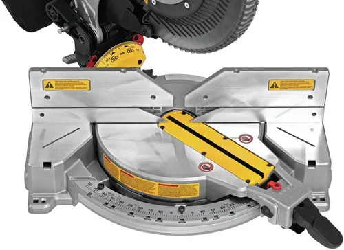 Vista 12 de DEWALT Sierra ingletadora, 12 pulgadas, doble bisel, compuesto, línea de corte XPS, 15 amperios (DWS716XPS)