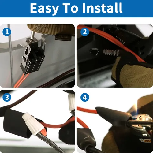 Vista 4 de Paquete de 2 terminales de bloque de receptáculo de enchufe de estufa ERR117 compatible con Whirlpool Kenmore Kit de receptáculo de quemador