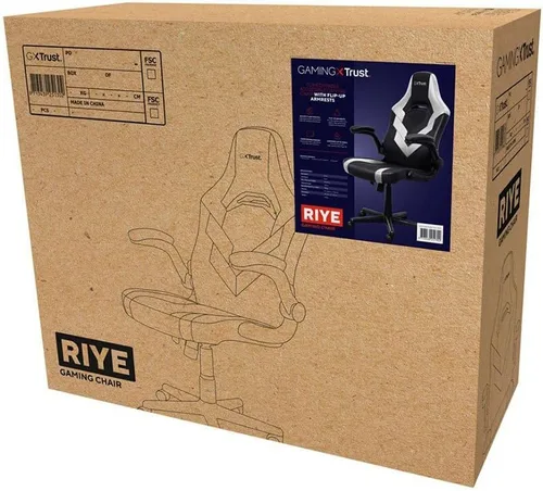 Vista 7 de Trust GXT 703W Riye - Silla para videojuegos, color negro y blanco