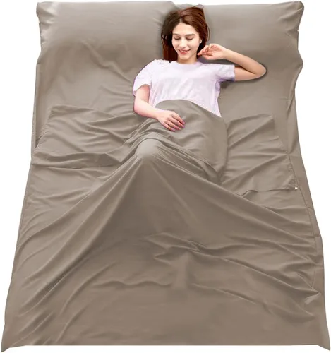 Vista 16 de Sleeping Bag Liner, Camping Travel Home Bed Sheet Compact Sacks Lightweight Breathable Machine Washable Travel Sheet, Multi Size Foldable Pouch