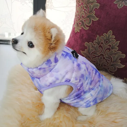 Vista 3 de Ropa para mascotas, abrigo de invierno para perro con cierre de cremallera y gancho para la correa, chaleco para cachorro, chaqueta disfraz cálido