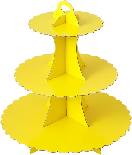Vista 16 de Soleebee Soporte para Cupcakes de 3 Niveles, Torre de Cupcakes de Cartón, Torre de Soporte para Pasteles de Postre para Decoración de Cumpleaños