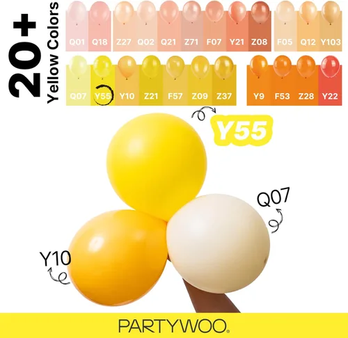 Vista 350 de PartyWoo 50 globos de látex color piel albaricoque, globos de helio boho de Albaricoque-f05