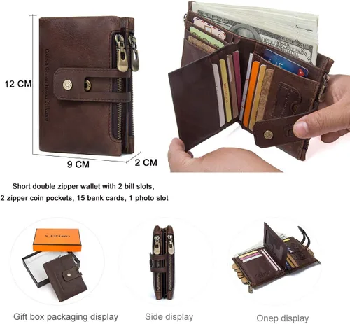 Vista 2 de Cartera para hombre, Café (Coffee1), Classic
