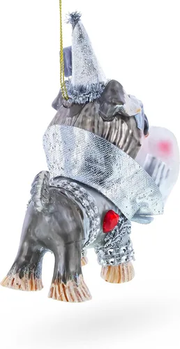 Vista 4 de Encantador adorno de Navidad de vidrio soplado Schnauzer miniatura