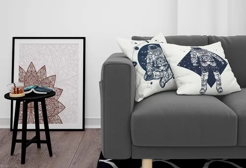 Vista 9 de Ambesonne Outer Space - Juego de 2 fundas de almohada decorativas para sofá, dormitorio, sala de estar, 16 pulgadas, astronauta abstractos