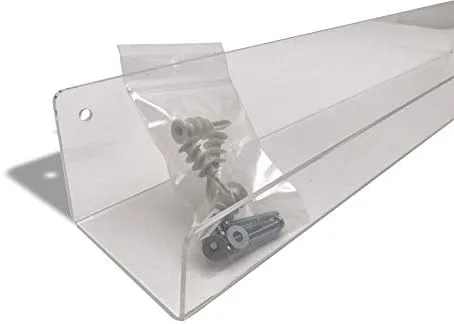 Vista 2 de Estantería flotante de acrílico transparente de 24 pulgadas, estantería para niños, estante invisible para especias, juego de 1 unidad