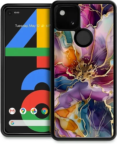 Vista 158 de Compatible con Google Pixel 4A 5G Mobile Case Creative Acrylic Back Panel Silicona Edge Case Slim Protección Especialmente para Google Pixel 4A 5G