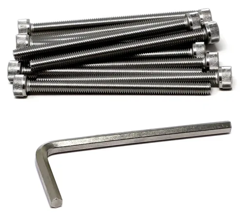 Vista 265 de iexcell Kit de tornillos de cabeza hexagonal de acero inoxidable 304, 100 unidades M2 x 0.157 in, paso de rosca de 0.016 in
