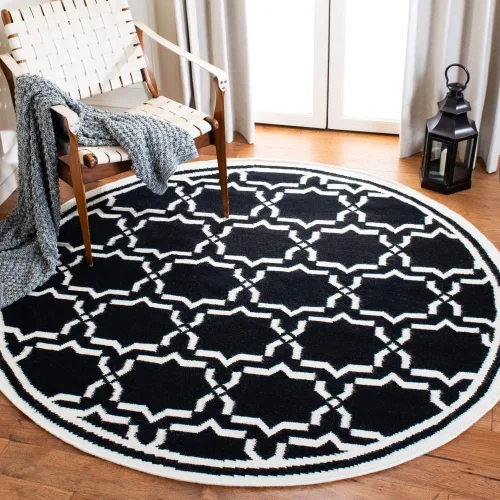 Vista 17 de SAFAVIEH Dhurries Collection DHU545A - Alfombra decorativa de lana de alta calidad hecha a mano de 2 x 3 pies, color chocolate y marfil