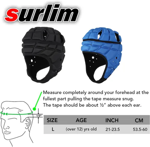 Vista 2 de Rugby Soft Helmet - Casco de fútbol Scrum Cap 7v7 Flag Choose lightweight or Pro 1/2-inch EVA padding, with breathable vents and adjustable fit