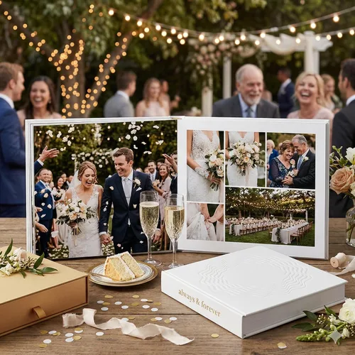 Vista 3 de Álbum de recortes prémium para libro de invitados de boda y fotos familiares, 100 páginas para varios tamaños, 4 x 6, 5 x 7, 6 x 8, 8 x 10 pulgadas