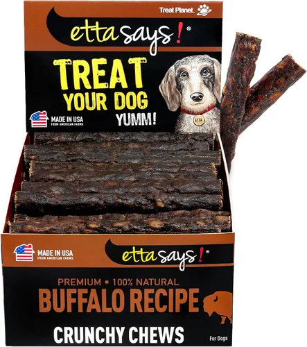 Vista 3 de Etta Says! Masticables prémium de carne de res de 4.5 pulgadas, totalmente naturales, sin granos, masticables, ingredientes limitados, hechos en EE.