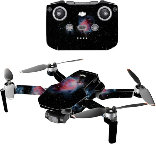Vista 9 de MightySkins - Compatible con DJI Mini 2 Dron portátil - Andromeda Funda protectora de vinilo duradera y única Fácil de aplicar, quitar y cambiar