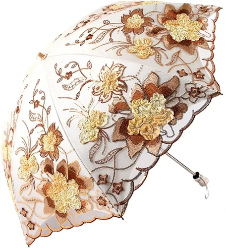 Vista 37 de Honeystore - Parasoles de encaje de flores para fiesta de boda, paraguas nupcial de encaje 01Negro