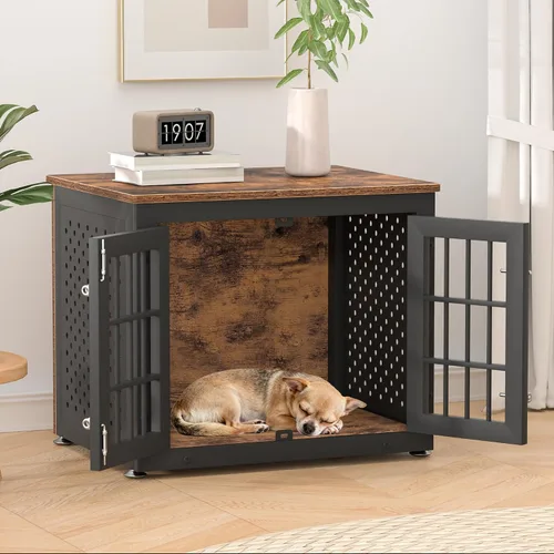 Vista 6 de rehomerance Jaula/Mueble de Servicio Pesado de 26" para Perros Pequeños, Perrera de Metal para Perros con Alta Ansiedad, Jaula para Mascotas a