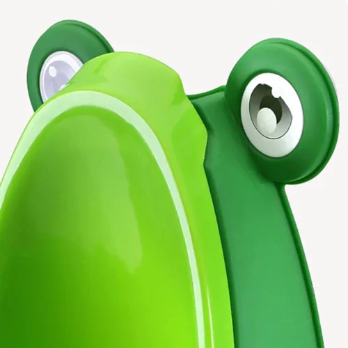 Vista 7 de Urinarios infantiles de rana, lindo orinal de entrenamiento para ir al baño para niños, con divertido objetivo de ayuda, urinarios de pie para niños