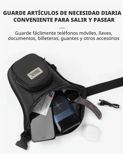 Vista 5 de ROCKBROS Riñonera táctica impermeable para motocicleta al aire libre